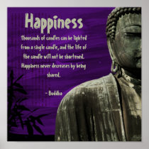 Purple Buddha Statue Poster Customizable