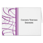 Purple Buffet Menu Tent/Table Card