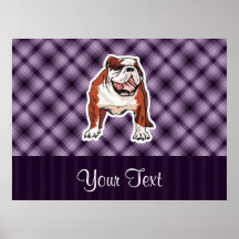 Purple Bulldog Print