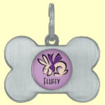 Purple Bunny Dog Tag pet tags