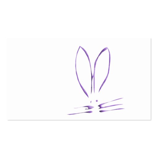 Purple Bunny Hop Business Card Template (back side)