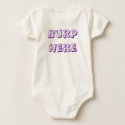 Purple "Burp Here" t-shirts