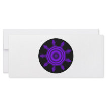 Purple Burst. Fractal Art. Purple and Black. Customized Rack Card