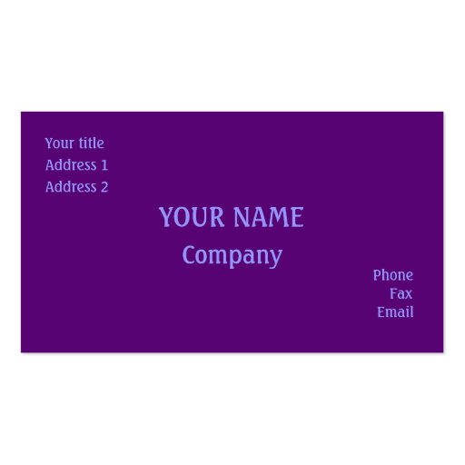 Purple Business Card (front side)