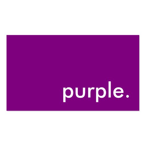 purple. business card