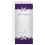 Purple Business Gift Certificate Gift Card Custom Rack Cards