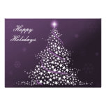 purple Business Holiday Flat cards invitations