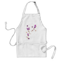 Purple Butterflies and Flowers aprons