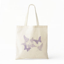 Purple butterflies and lavender ferns bags
