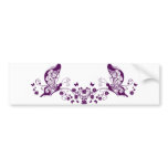 Purple Butterflies Bumper Stickers