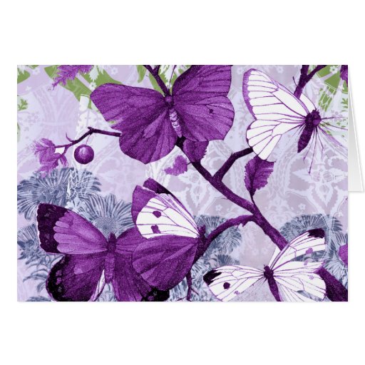 Purple Butterflies Greeting Card