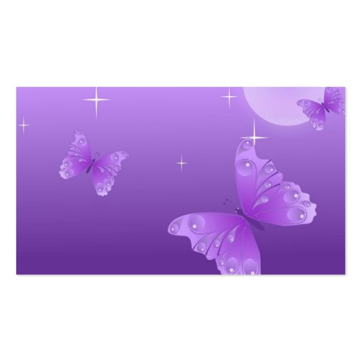 Purple Butterflies in the Sun Business Card (front side)