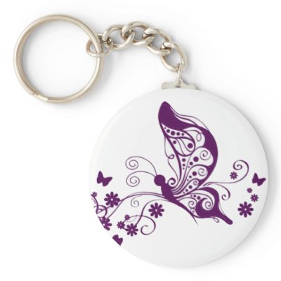 Purple Butterflies Key Chains