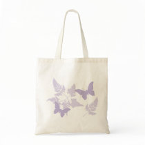Purple Butterflies Lavender Ferns bags