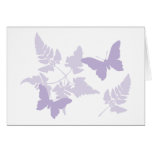 Purple Butterflies Lavender Ferns Cards