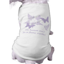 Purple Butterflies Lavender Ferns Doggie T Shirt