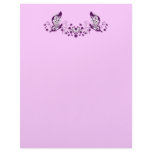 Purple Butterflies Letterhead Template
