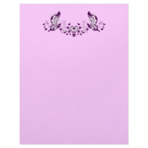 Purple Butterflies Letterhead Template