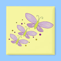 Purple Butterflies magnets by rdwnggrl Purple Butterflies magnets