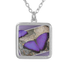 Purple Butterflies Necklace