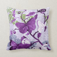 Purple Butterflies on a Branch American MoJo Pillows