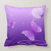 Purple Butterflies Pillow