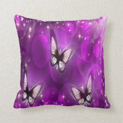 purple butterflies pillows