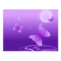 Purple Butterflies Post Card
