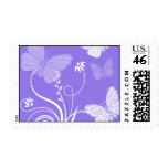 Purple butterflies postage