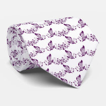 Purple Butterflies Necktie