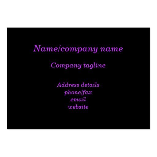 Purple butterflower business card template (back side)