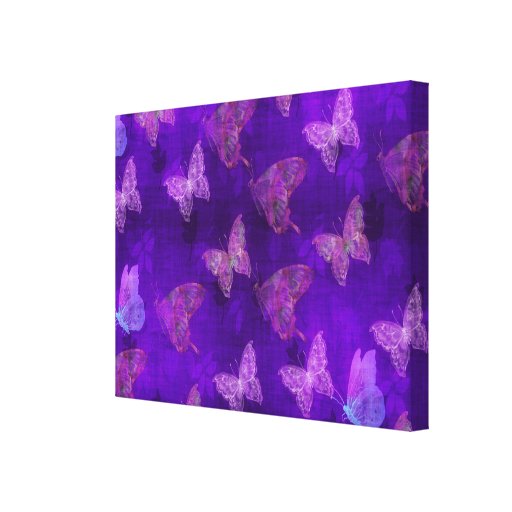 Purple Butterfly Art Gallery Wrapped Canvas Purple Butterfly Art Gallery Wrapped Canvas