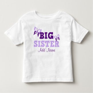 Purple Butterfly Big Sister Personalized