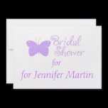 Purple Butterfly Bridal Shower Invitation invitations