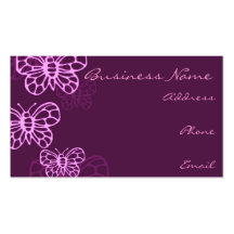Purple Butterfly Business Card