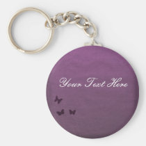 Purple Butterfly Customizable Keychain/Keyring keychains