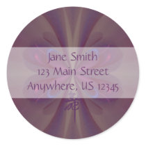 Purple Butterfly Envelope Seal stickers