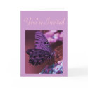 Purple Butterfly Invitation cards by sharpcreations Purple Butterfly Invitation cards