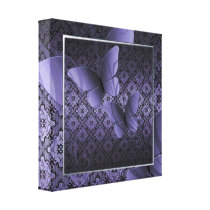 Purple Butterfly Kisses Decor Canvas Print