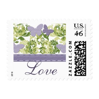 Purple Butterfly Love Stamps