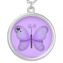 Purple Butterfly Necklace