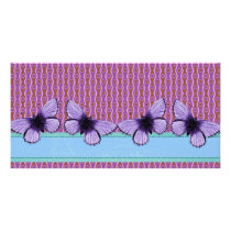 Purple Butterfly Photo Greeting Card