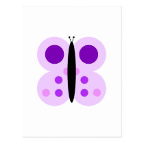 purple butterfly postcards