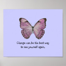 Purple Butterfly Poster