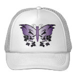 Purple Butterfly Skull Trucker Hats
