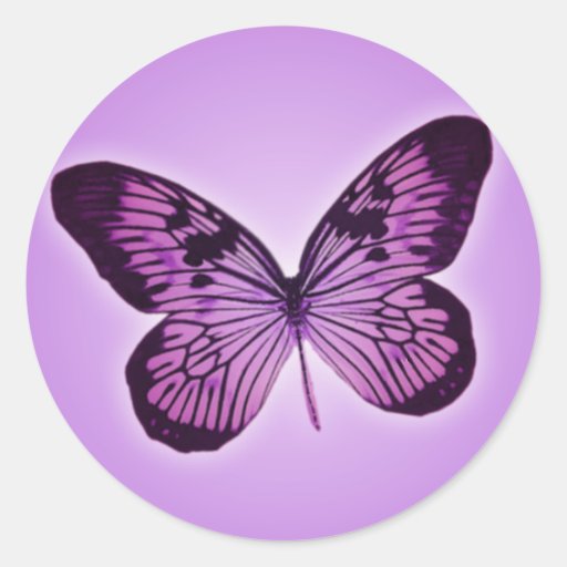 Purple Butterfly Sticker Zazzle