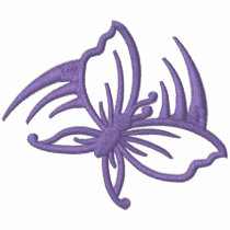 Purple Butterfly Swoosh embroidered shirts