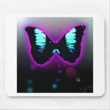 Purple Butterfly Symbol Mouse Pad