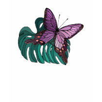 Purple Butterfly Tees for Women t-shirts
