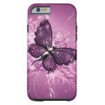 purple butterfly vector art tough iPhone 6 case